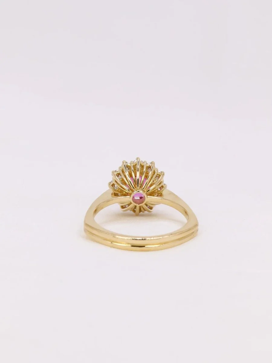 Bague marguerite saphir rose 1,3 ct - Image 5