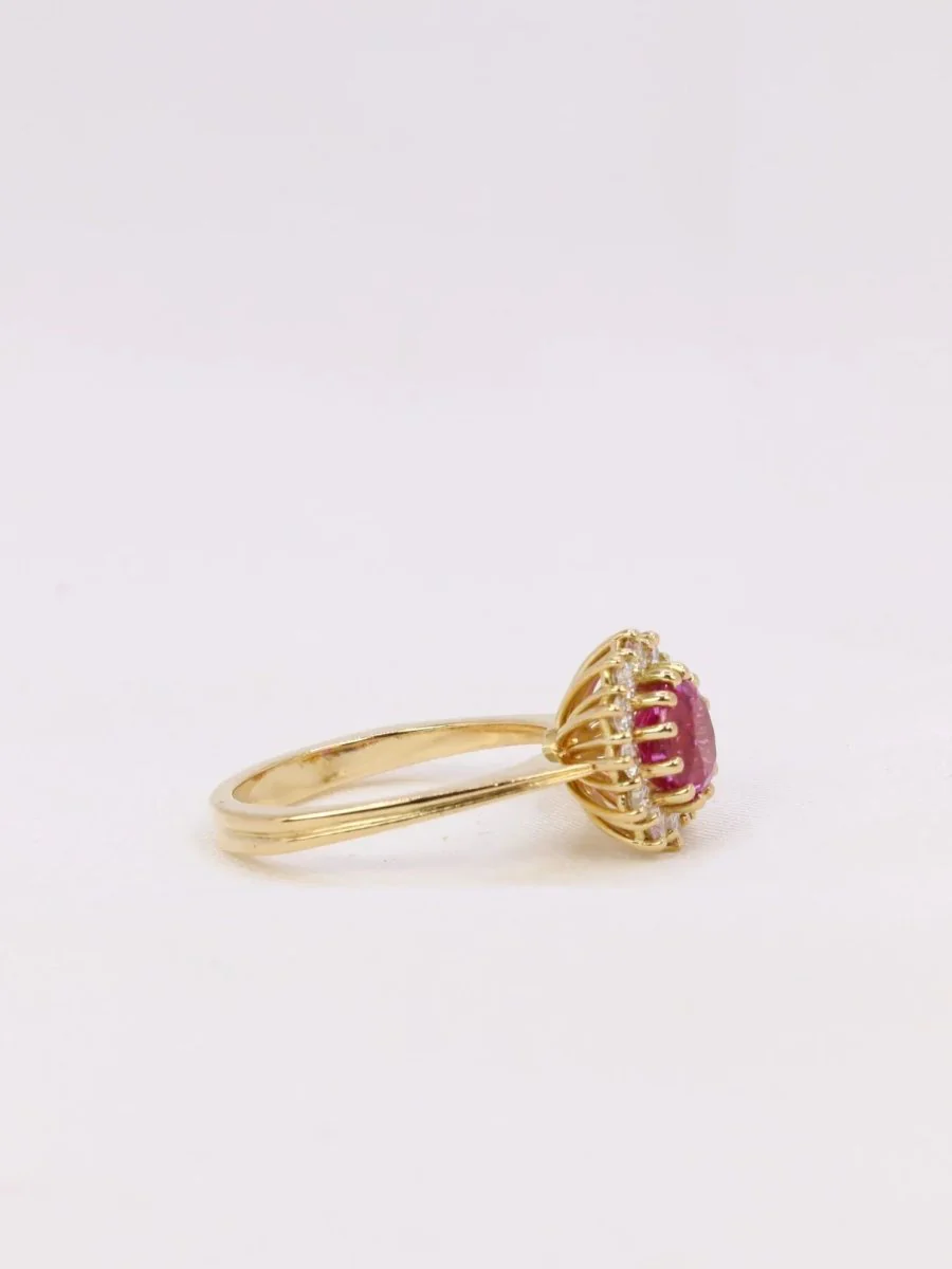 Bague marguerite saphir rose 1,3 ct - Image 6