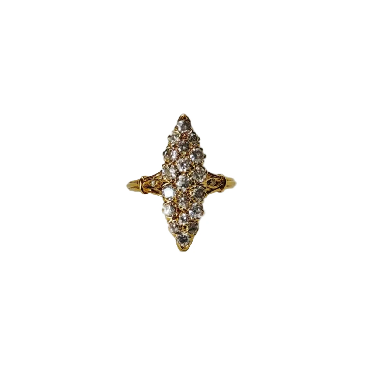 Bague en or jaune et diamants