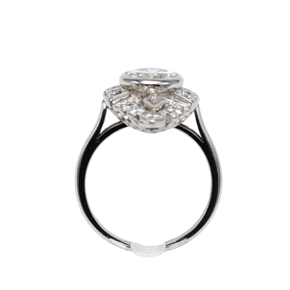 Bague Marquise en or blanc et diamants - Image 4