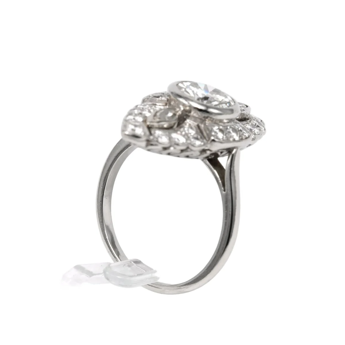 Bague Marquise en or blanc et diamants - Image 5