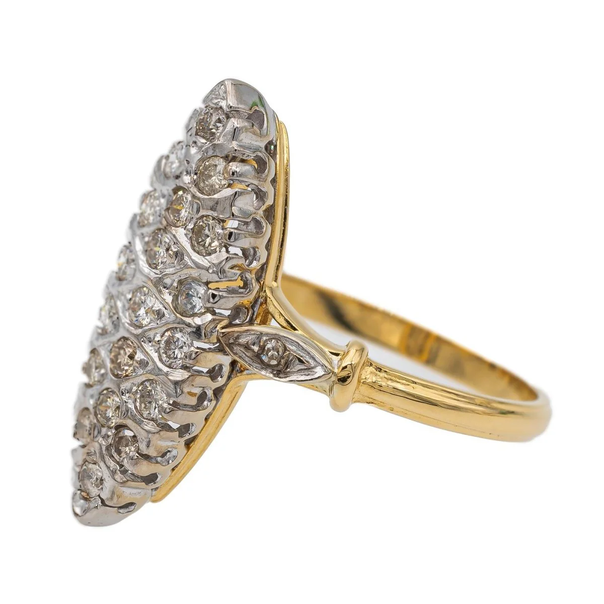Bague Marquise Or jaune Diamant - Image 4
