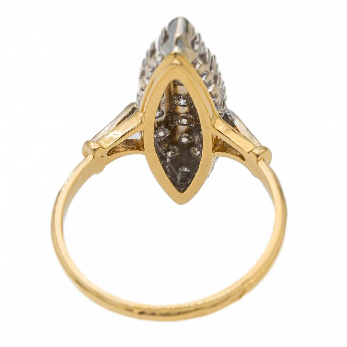 Bague Marquise Or jaune Diamant - Image 5