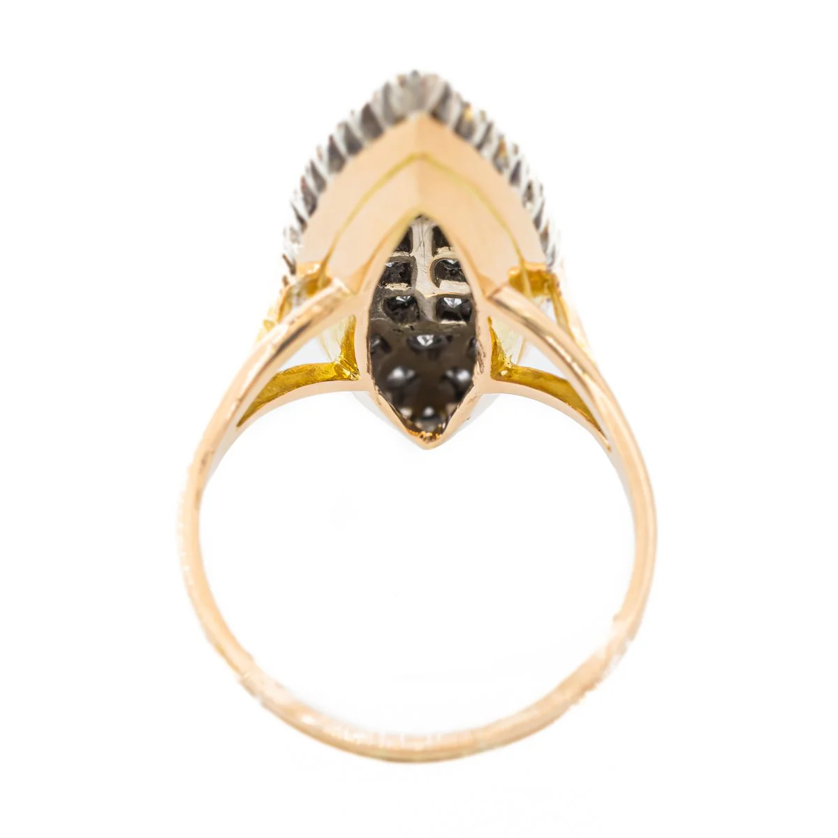 Bague Marquise Or jaune Diamant - Image 4