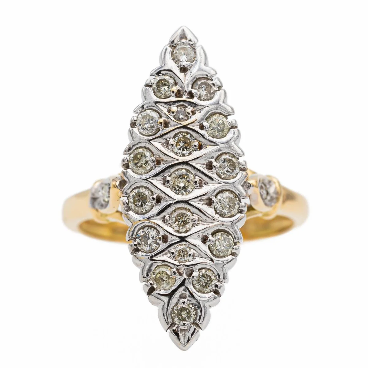Bague Marquise Or jaune Diamant
