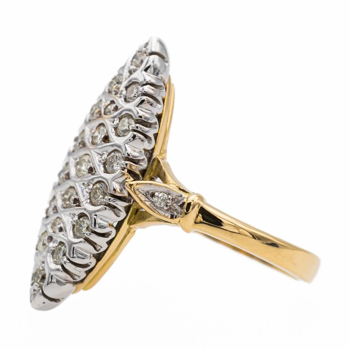 Bague Marquise Or jaune Diamant - Image 4