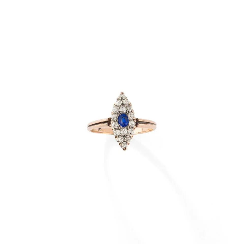 Bague marquise. Travail Russe, vers 1900