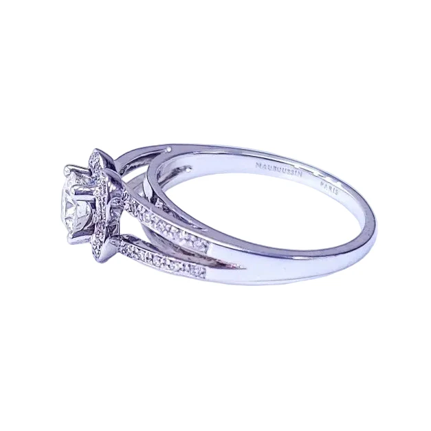 Bague Marguerite MAUBOUSSIN "Chance of Love n°5" en or blanc et diamants - Image 2