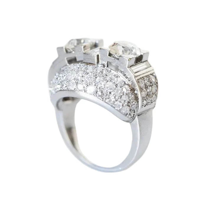 Bague Tank MAUBOUSSIN en platine et diamants - Image 5