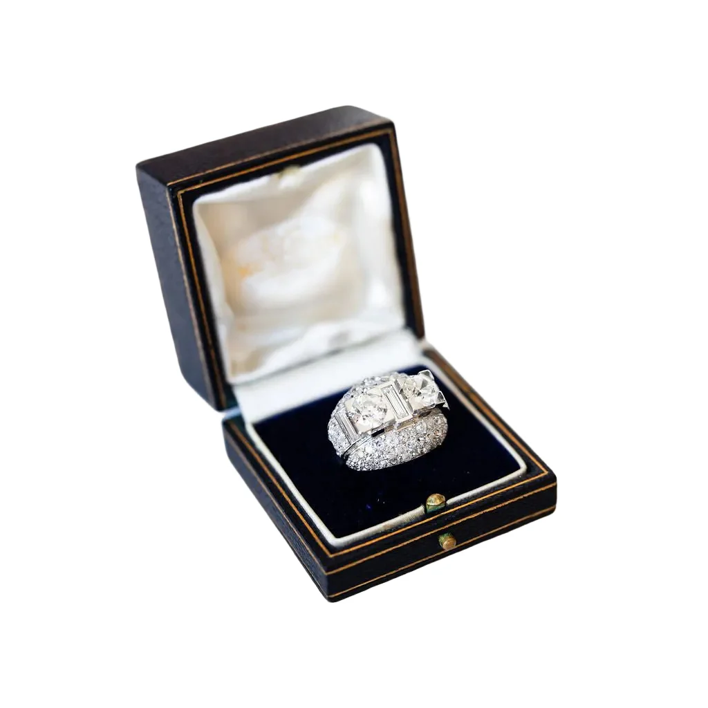 Bague Tank MAUBOUSSIN en platine et diamants - Image 6