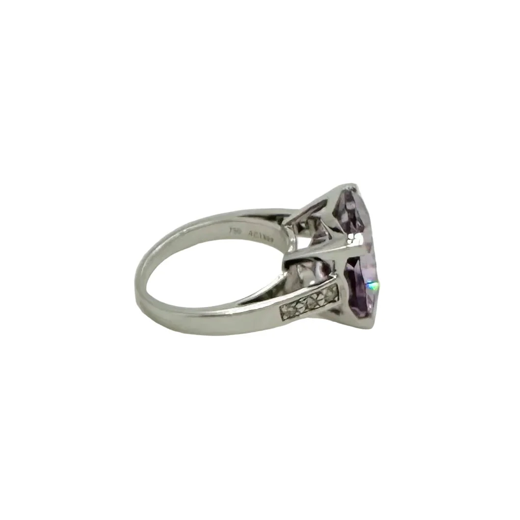 Bague MAUBOUSSIN "Gueule d'amour" en or blanc, améthyste et diamants - Image 4