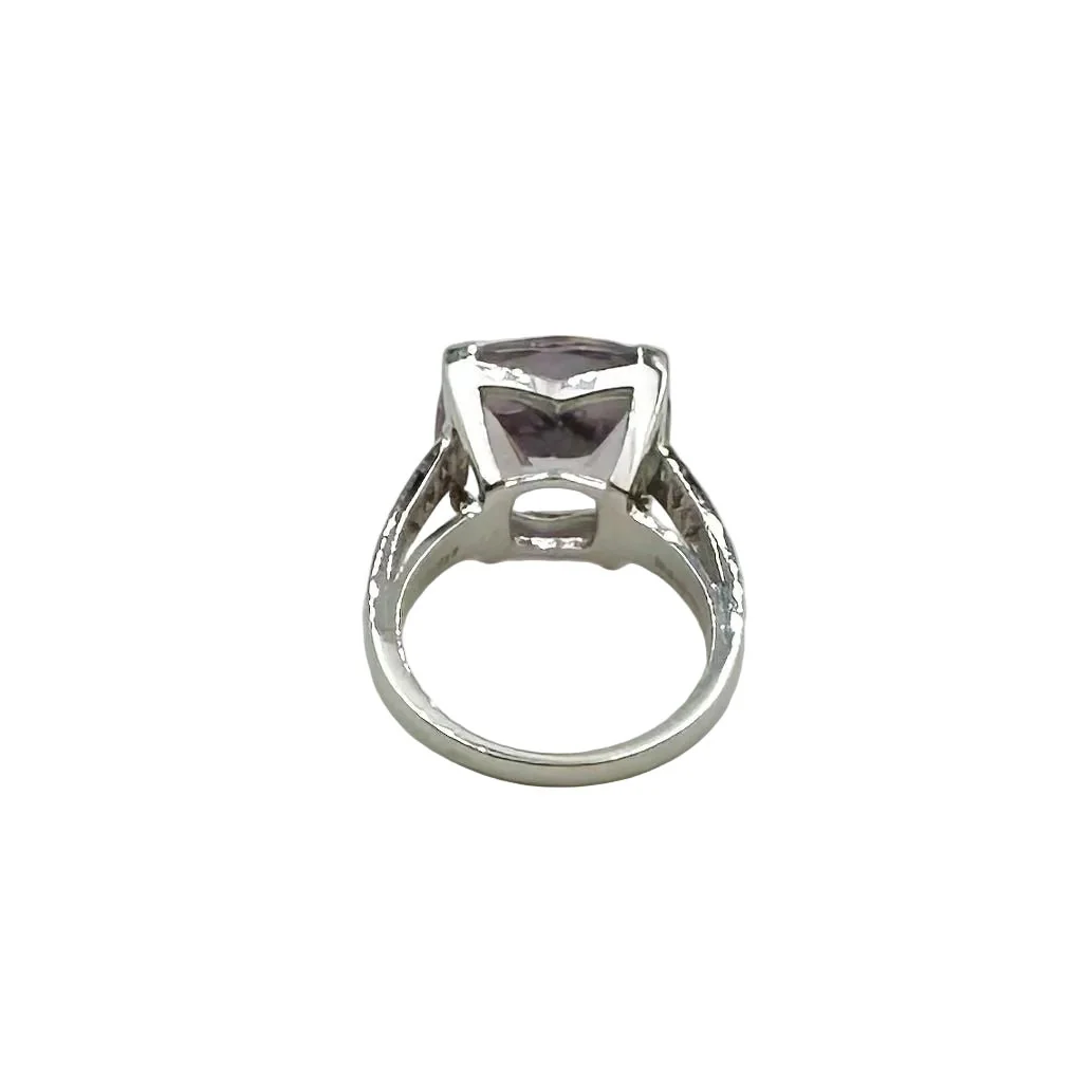 Bague MAUBOUSSIN "Gueule d'amour" en or blanc, améthyste et diamants - Image 5