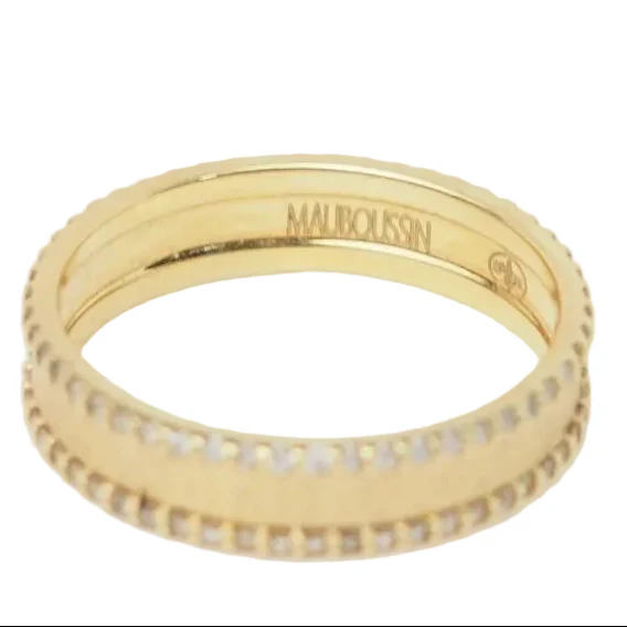 Bague Bandeau Mauboussin "La vie Parisienne" en or jaune et diamants - Image 2