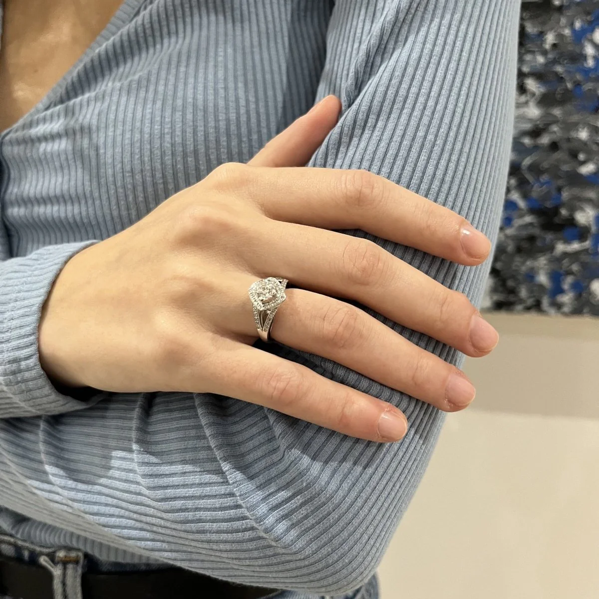 Bague MAUBOUSSIN "Love my Love" en or blanc et diamant - Image 2