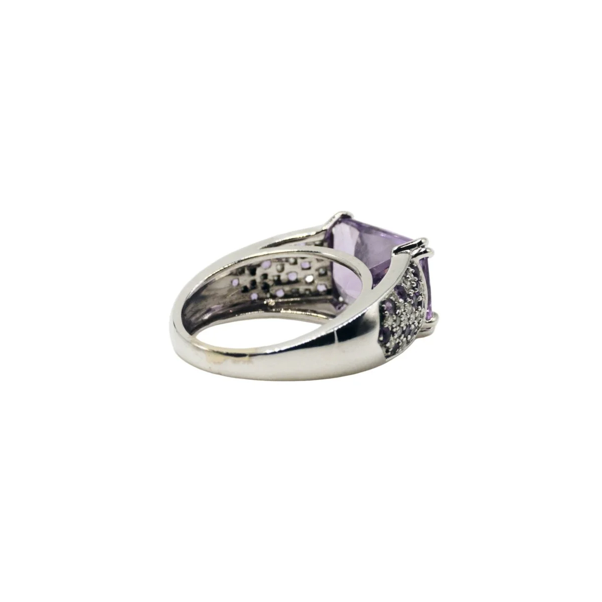 Bague MAUBOUSSIN "Ma princesse d'amour" en or blanc, améthyste et diamants - Image 5
