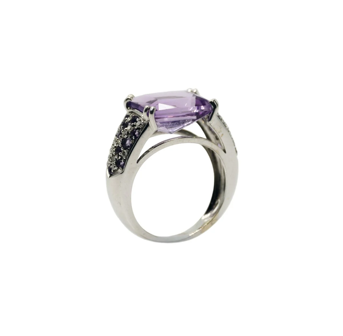 Bague MAUBOUSSIN "Ma princesse d'amour" en or blanc, améthyste et diamants - Image 9