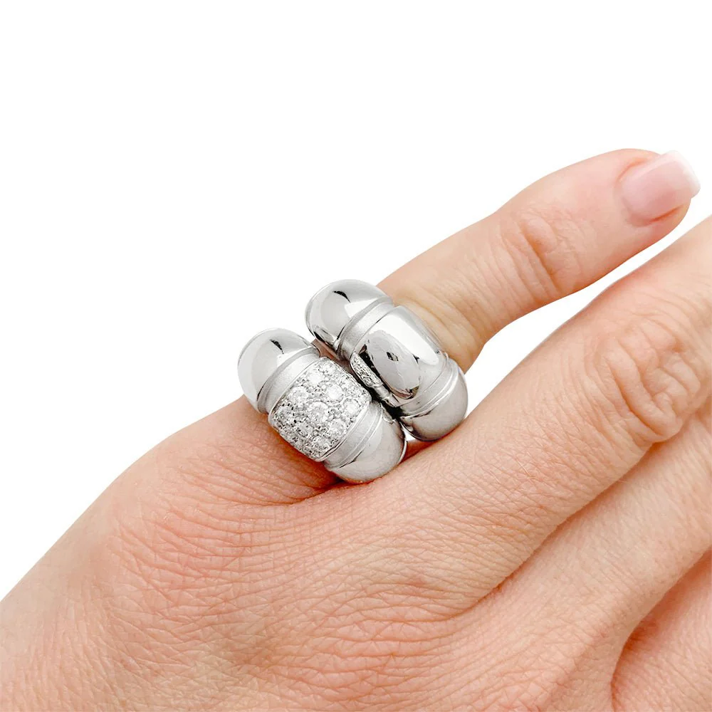 Bague MAUBOUSSIN, "Nadja", or blanc - Image 4