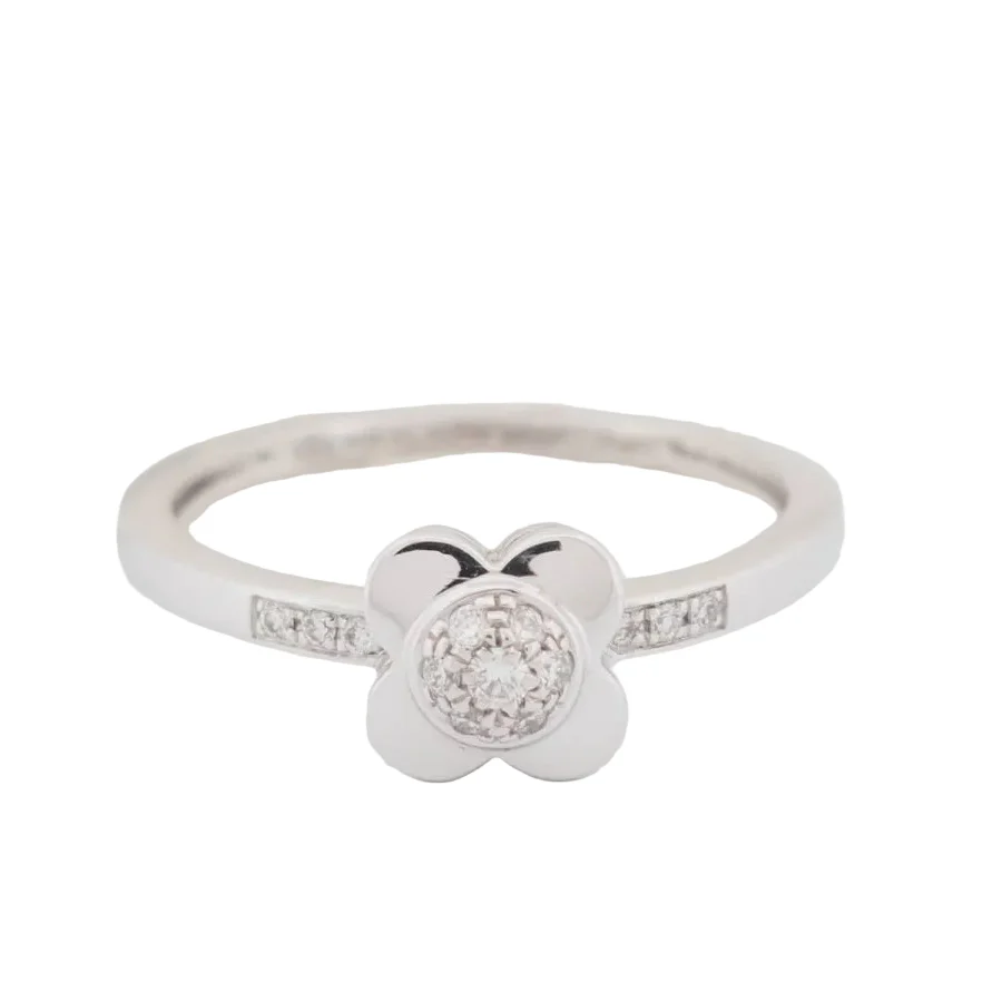 Bague Solitaire MAUBOUSSIN "Trop Chance" en or blanc et diamants