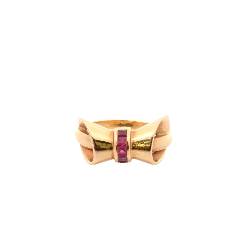 Bague MELLERIO en or jaune et rubis