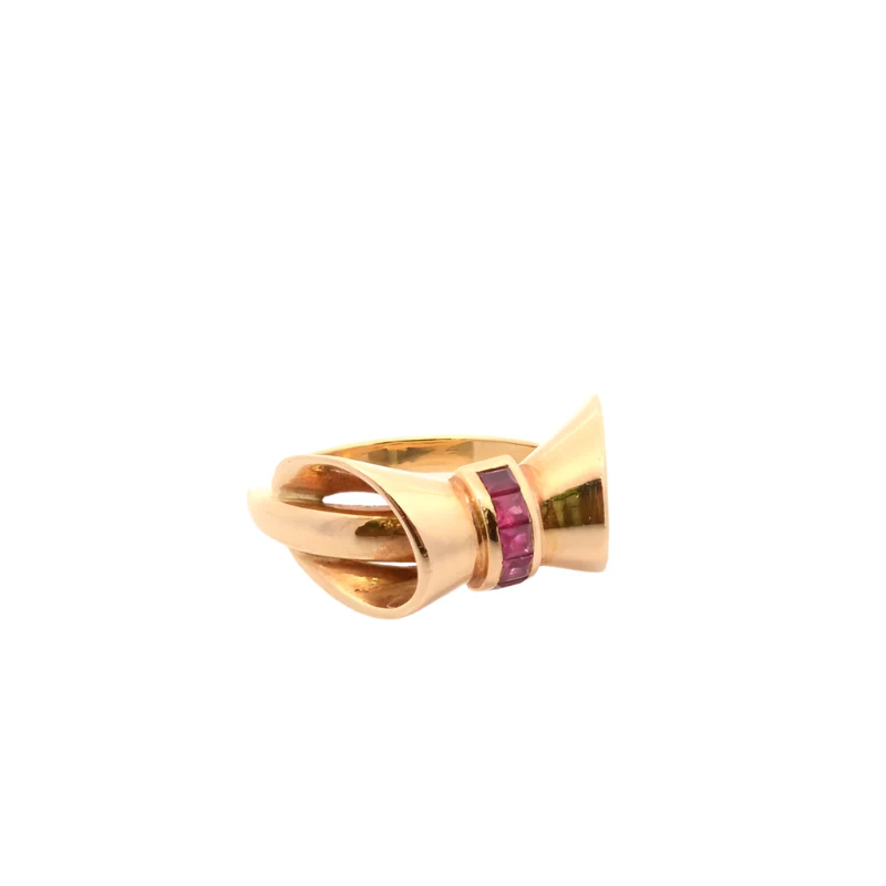Bague MELLERIO en or jaune et rubis - Image 2