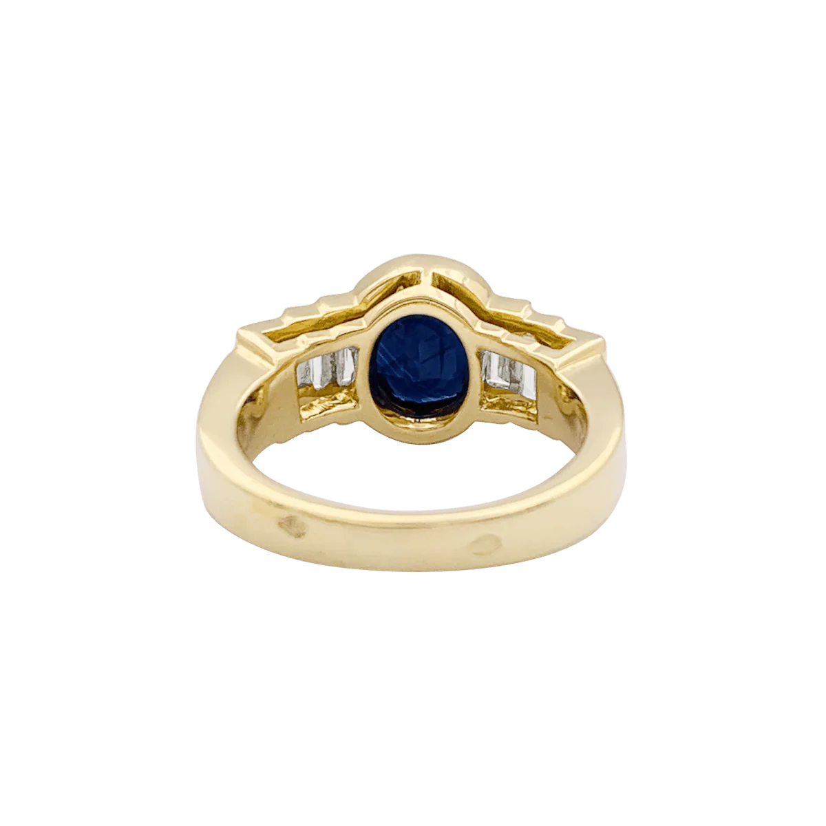 Bague MELLERIO en or jaune, saphir et diamants - Image 4