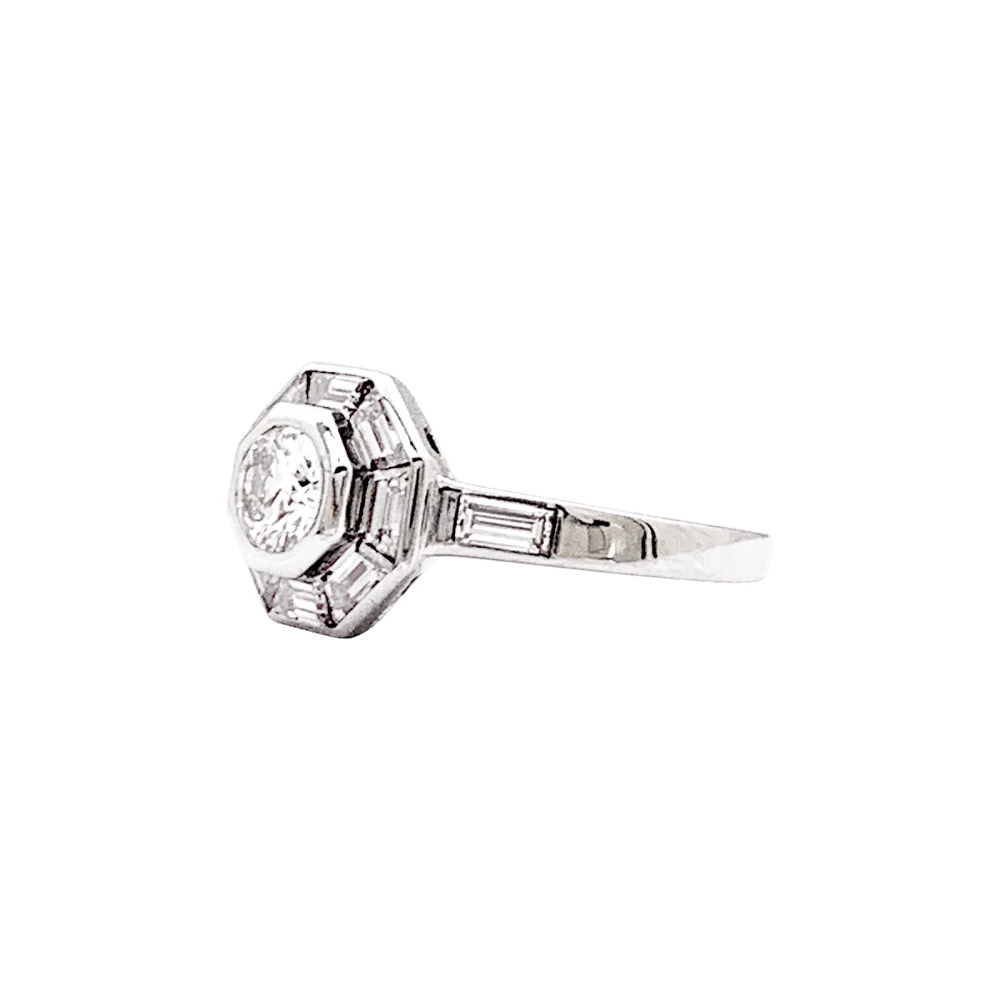 Bague Entourage MELLERIO en platine et diamants - Image 3