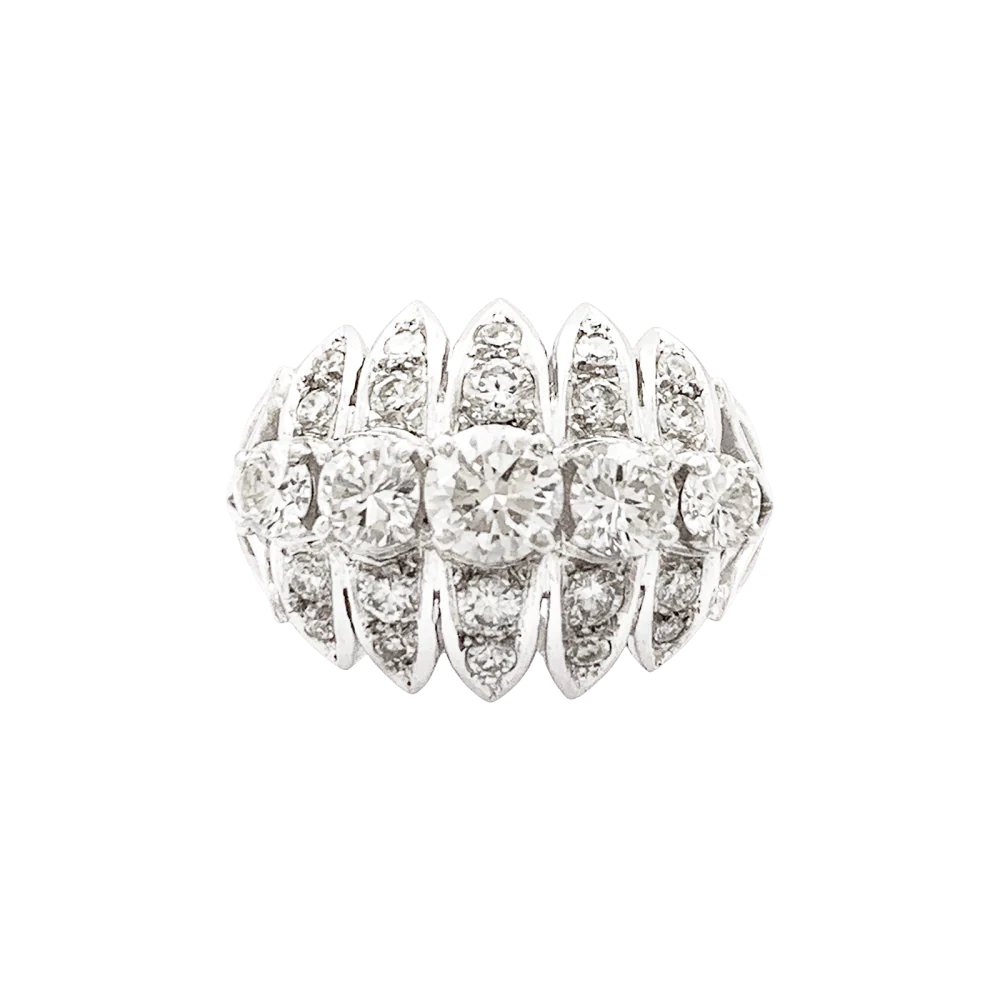 Bague Pavée MELLERIO en platine et diamants