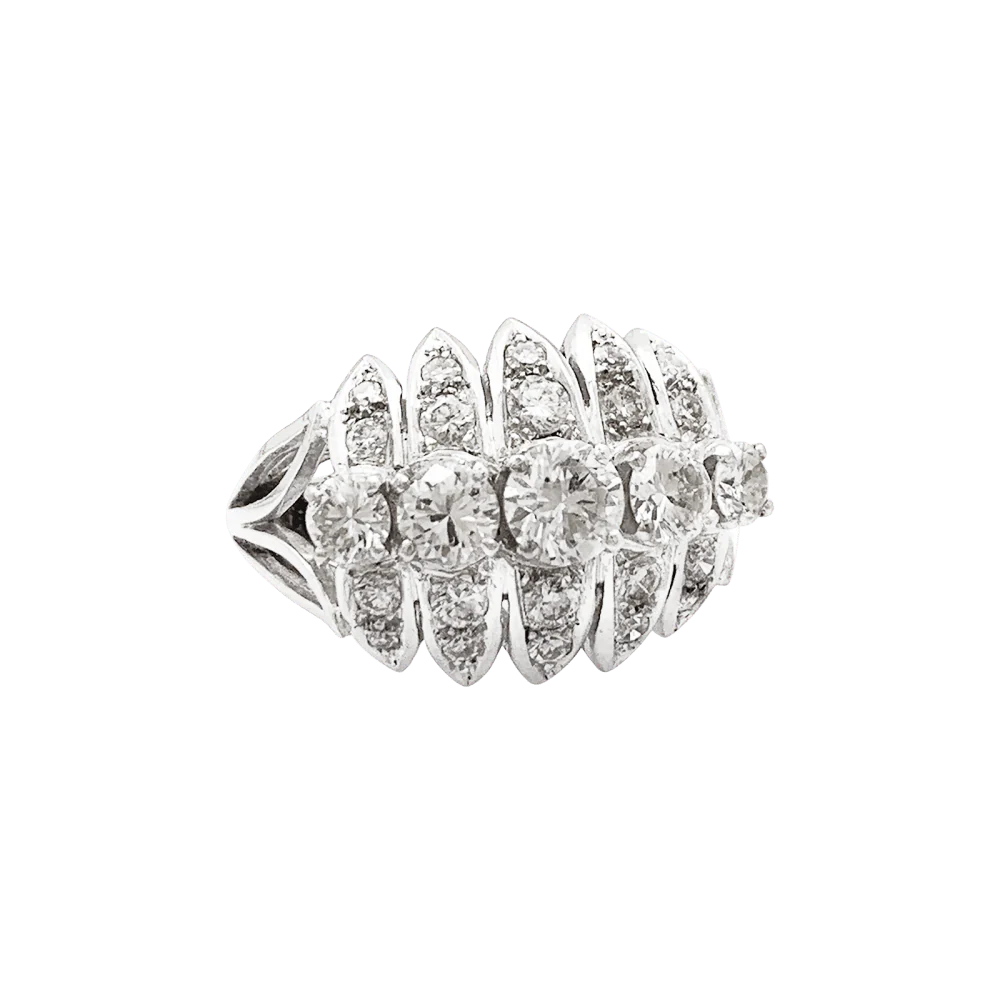 Bague Pavée MELLERIO en platine et diamants - Image 5