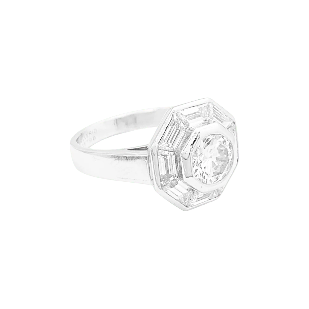 Bague Cocktail MELLERIO en platine et diamants - Image 5