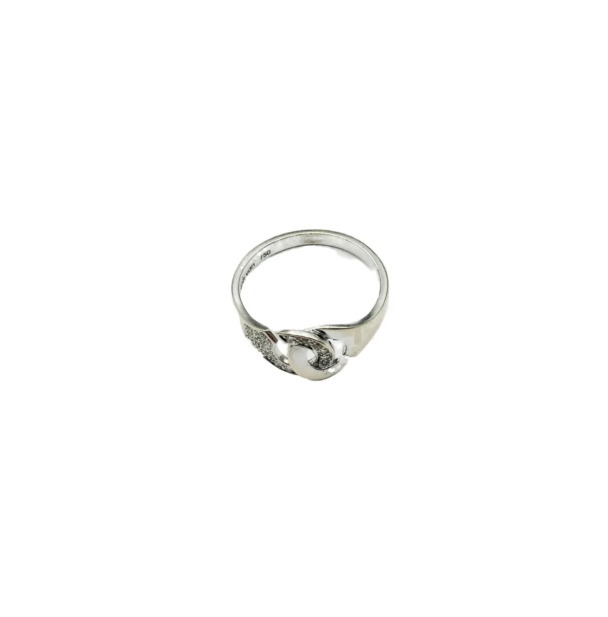 Bague DINH VAN "Menottes R8" en or blanc et diamants - Image 4