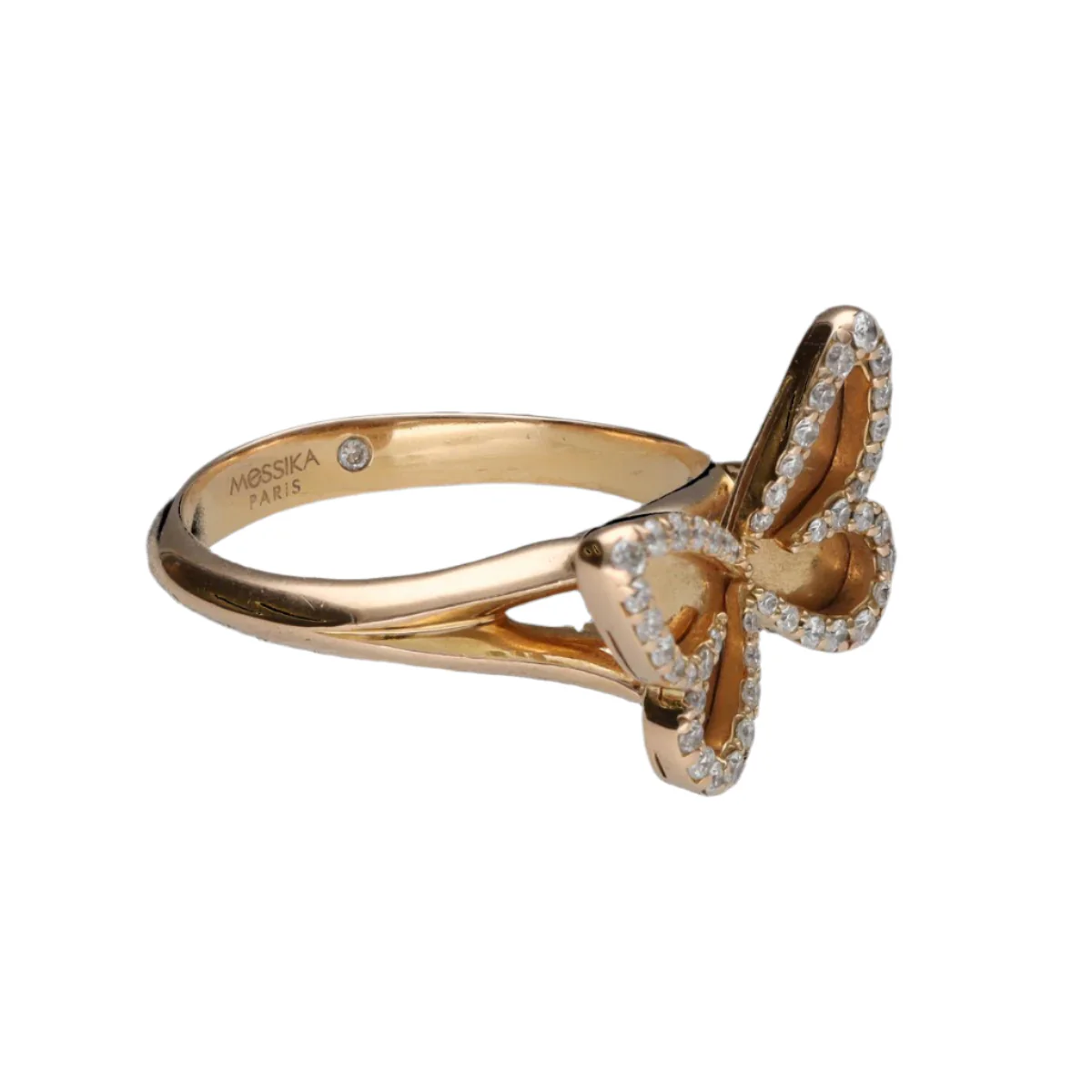 Bague MESSIKA "Butterfly" en or rose et diamants - Image 5