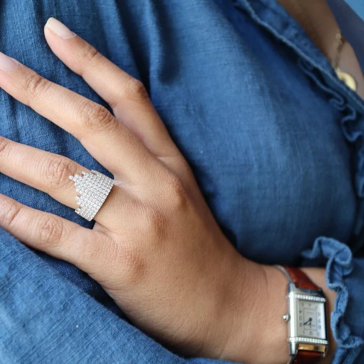 Bague MESSIKA Pavée "Daria" en or blanc et diamant - Image 2