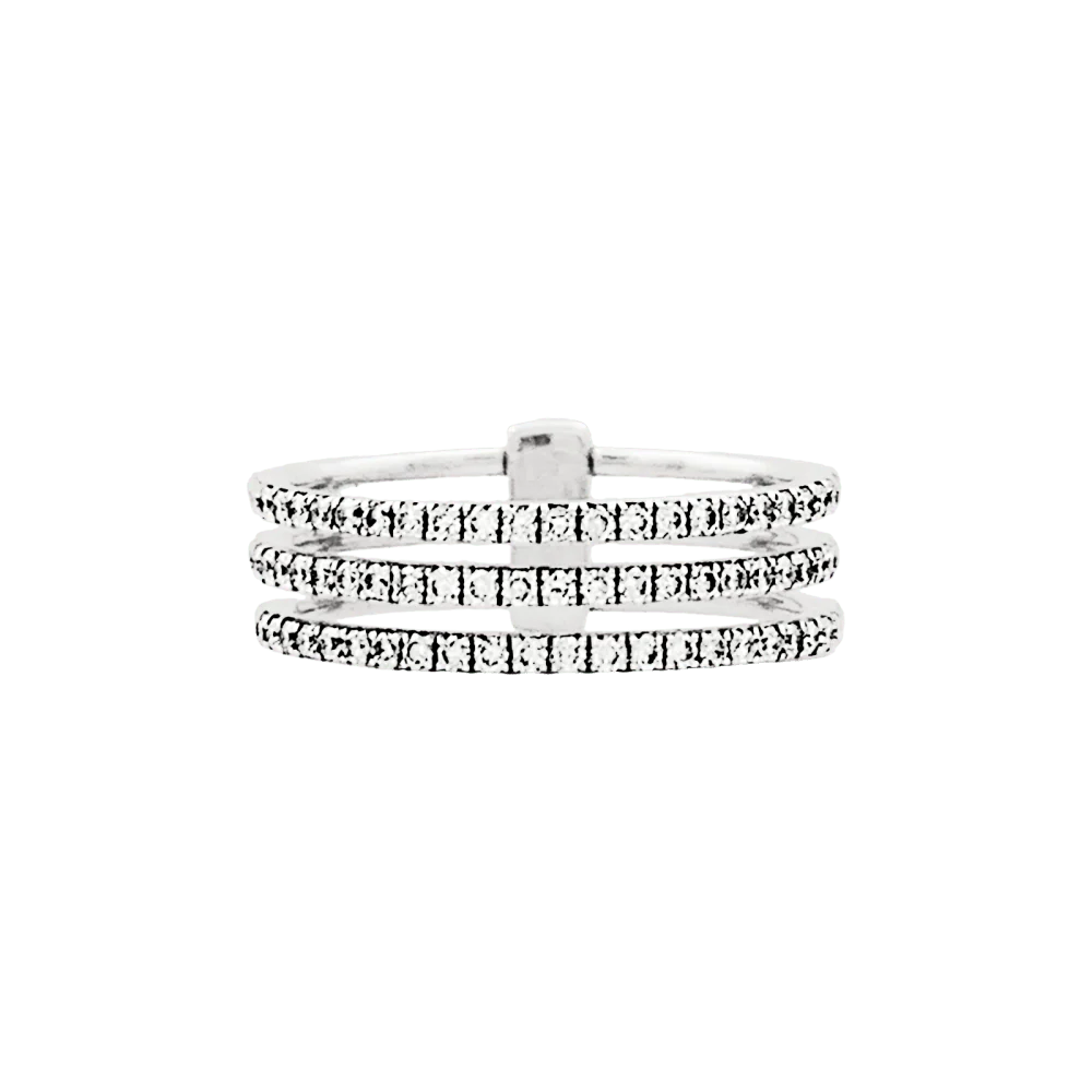 Bague Pavée MESSIKA "Gatsby" en or blanc et diamants