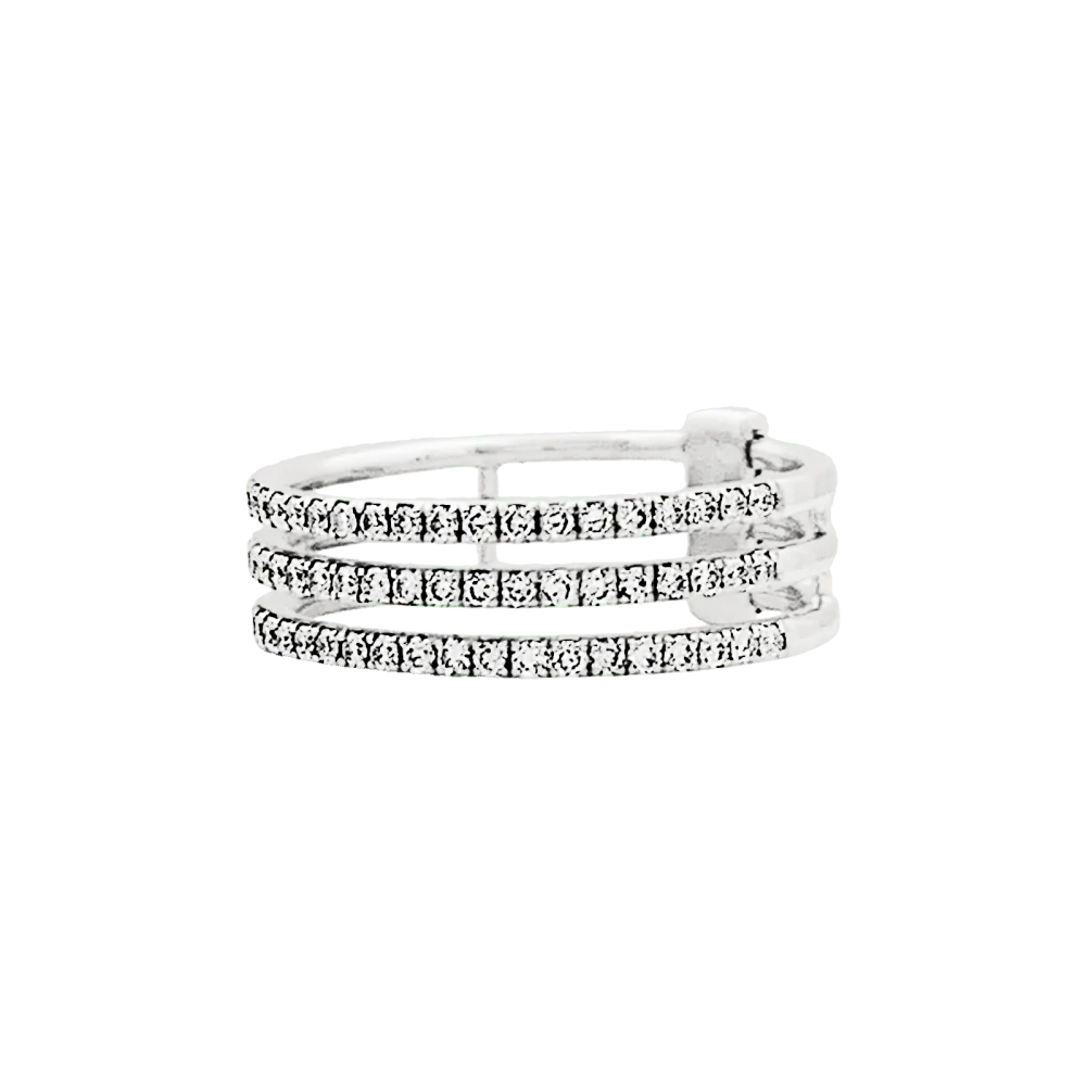 Bague Pavée MESSIKA "Gatsby" en or blanc et diamants - Image 3