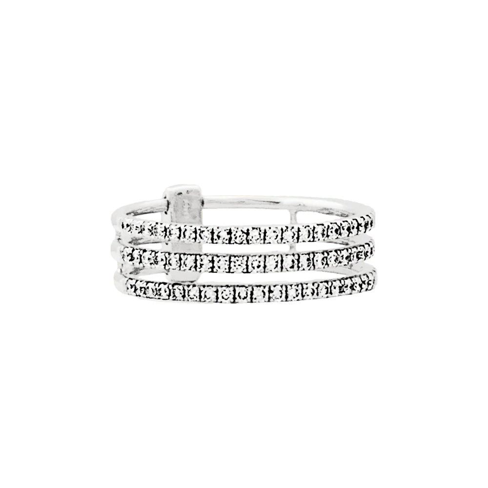 Bague Pavée MESSIKA "Gatsby" en or blanc et diamants - Image 4