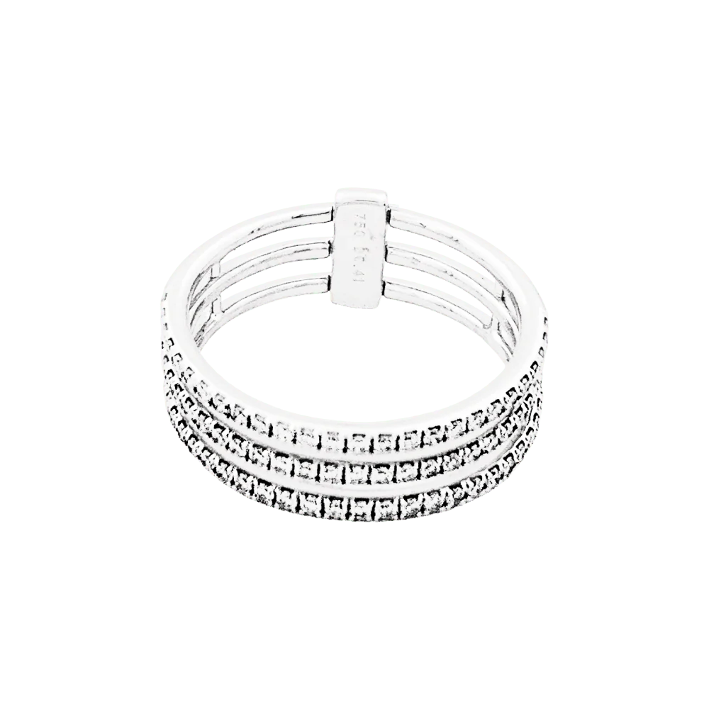 Bague Pavée MESSIKA "Gatsby" en or blanc et diamants - Image 5