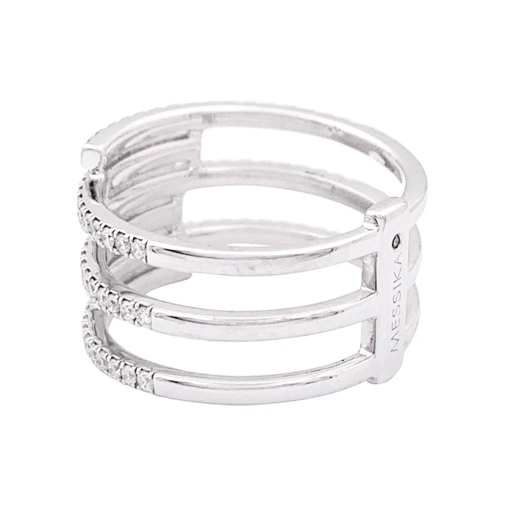 Bague Messika "Gatsby", or blanc, diamants. - Image 3