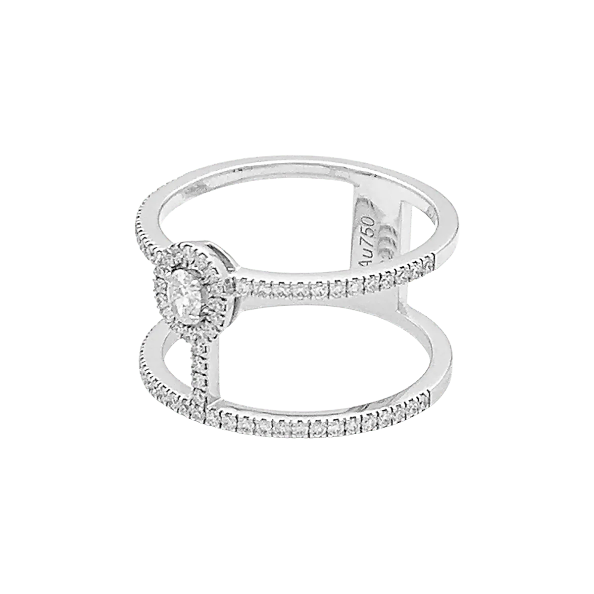 Bague Bandeau MESSIKA "Glam'Azone" en or blanc et diamants - Image 3