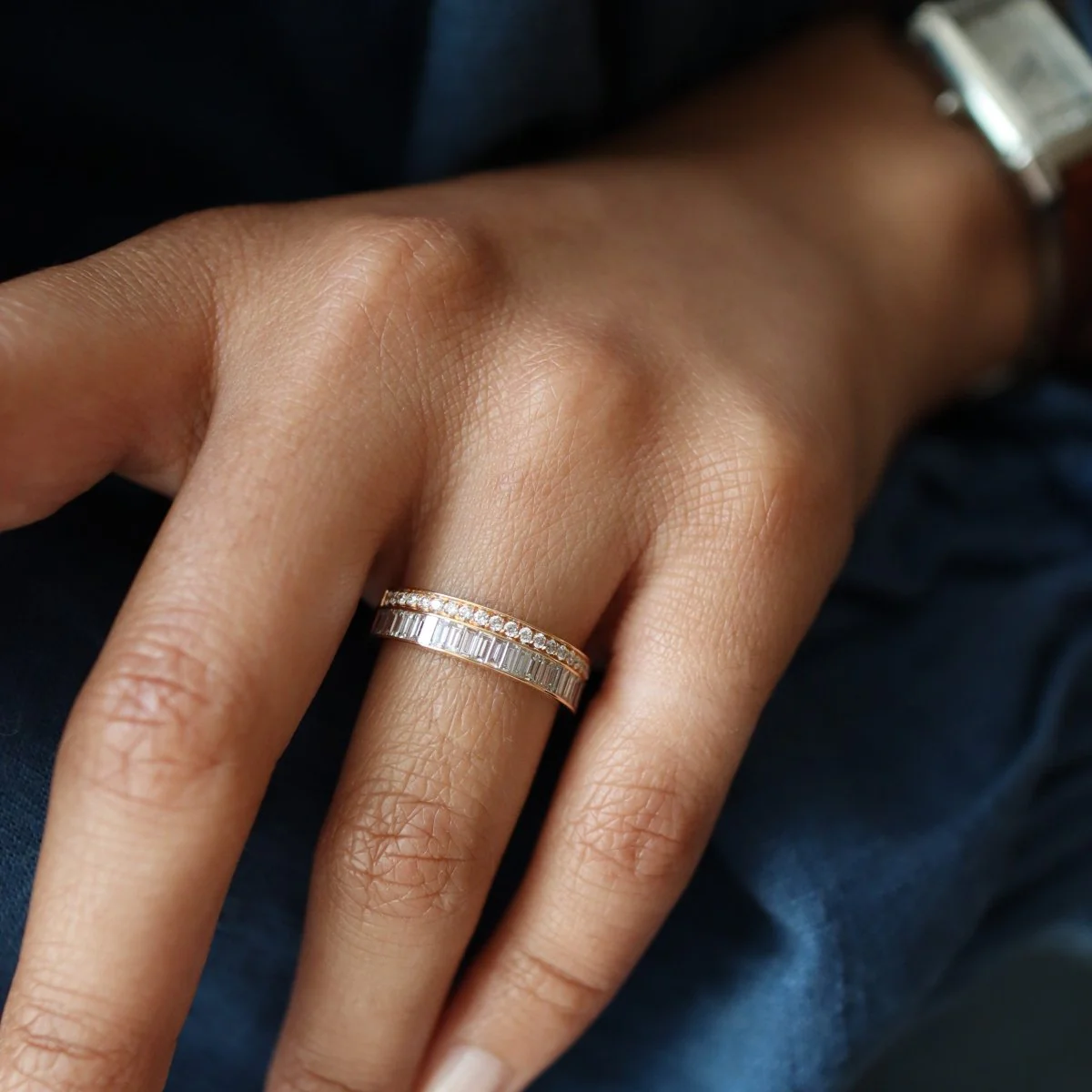Bague MESSIKA Alliance "Liz" en or rose et diamants - Image 2
