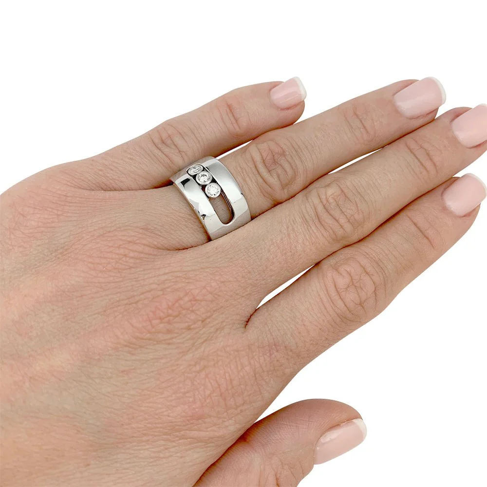 Bague Messika, "Move", or blanc, diamants - Image 2