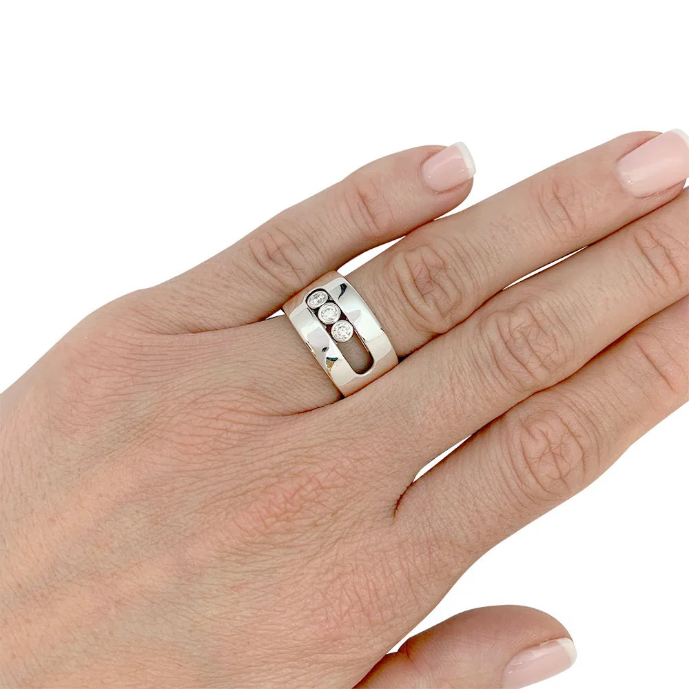 Bague Messika, "Move", or blanc, diamants - Image 3