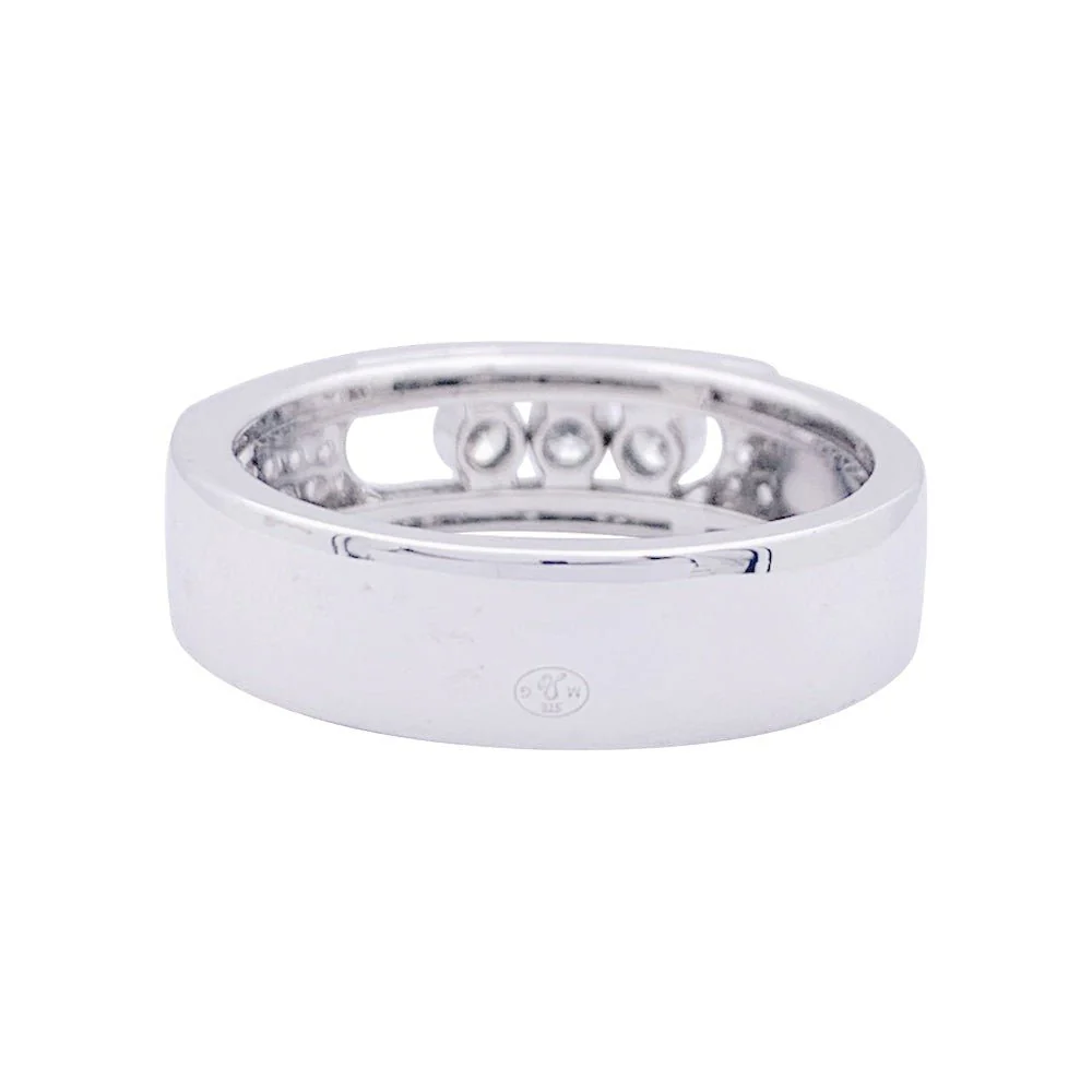 Bague en or blanc et diamant - Image 4