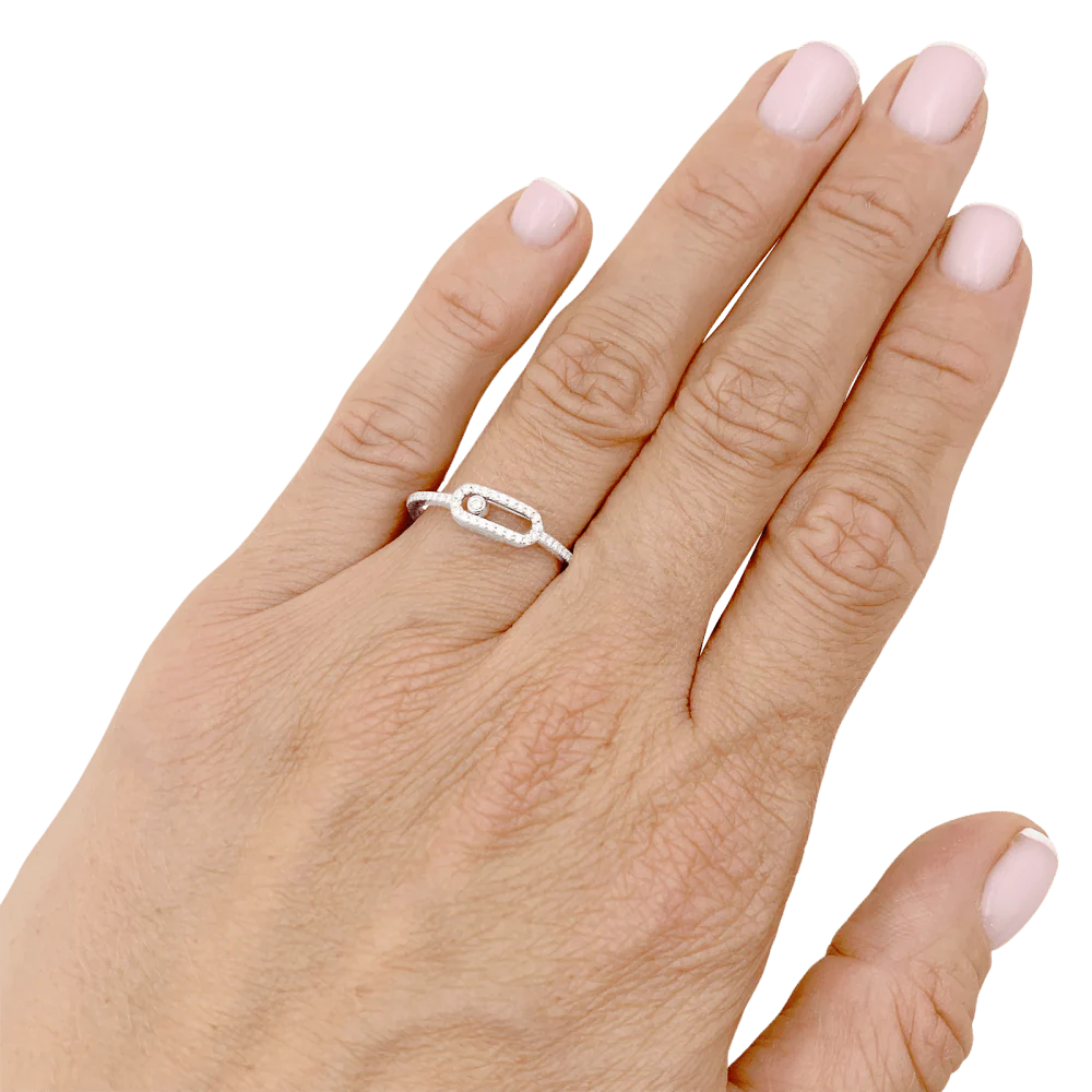 Bague MESSIKA "Move Uno" en or blanc et diamants - Image 2