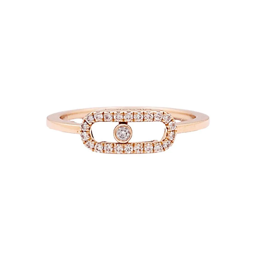 Bague MESSIKA "Move Uno Pavé" en or rose et diamants