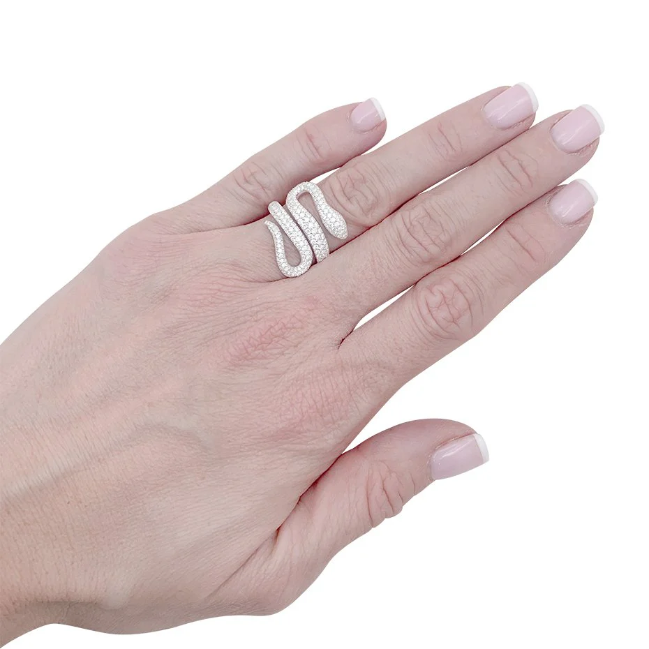 Bague MESSIKA "Snake" en or blanc et diamants - Image 2