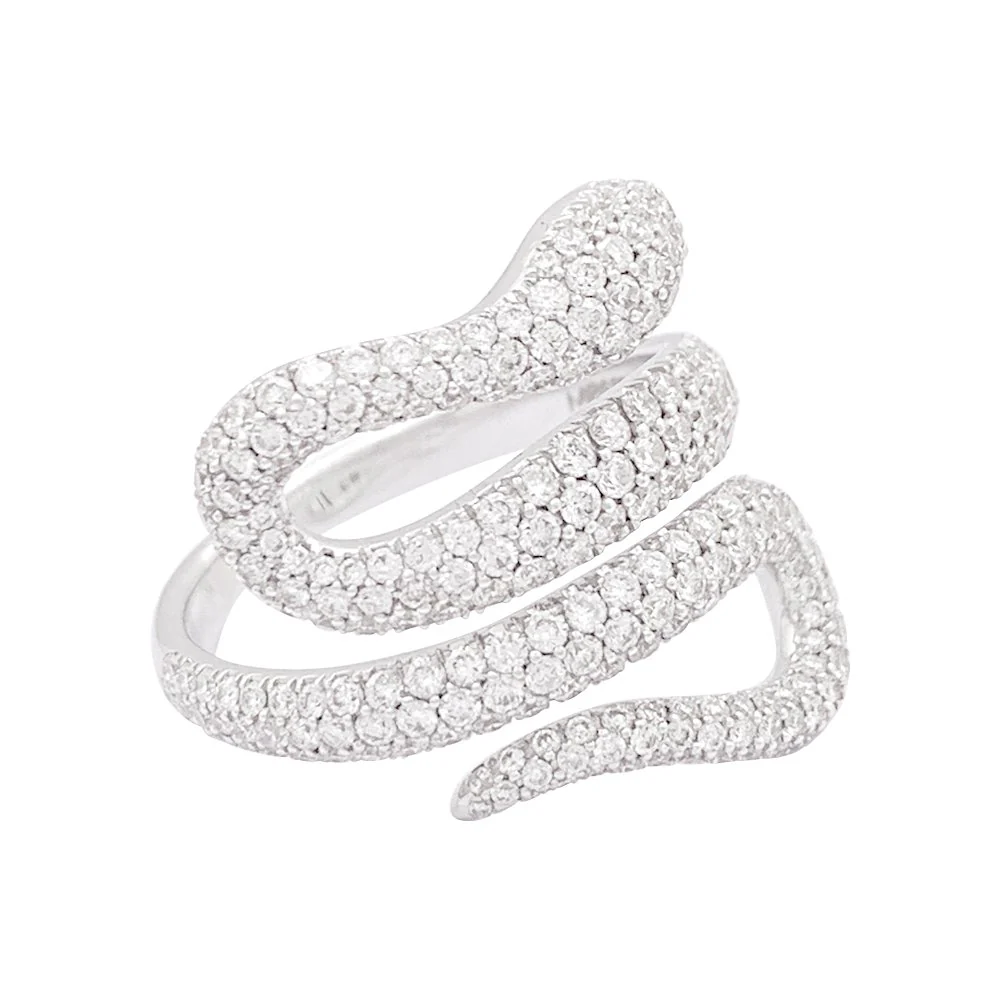 Bague MESSIKA "Snake" en or blanc et diamants - Image 4