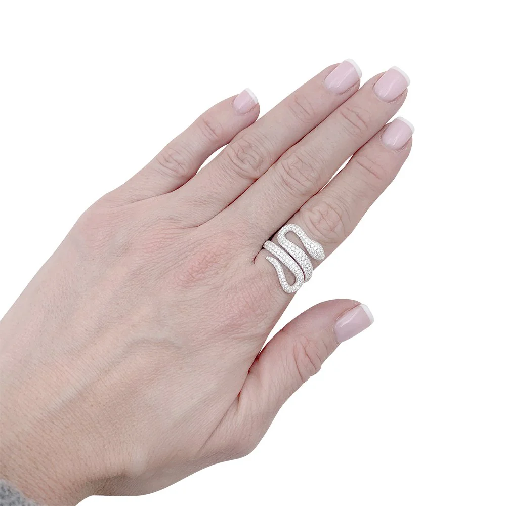 Bague MESSIKA "Snake" en or blanc et diamants - Image 6