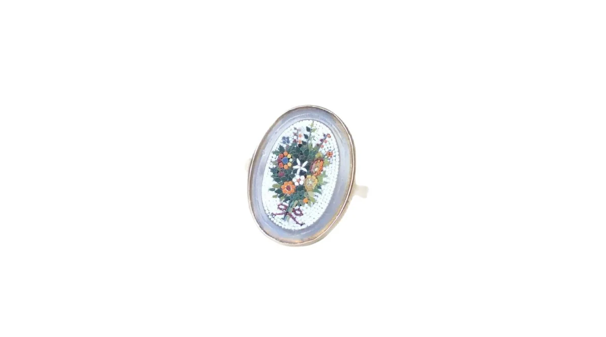 Bague Mosaïque en or jaune - Image 3