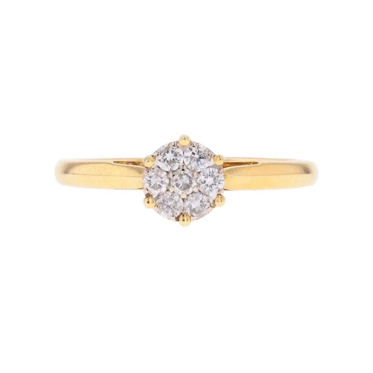 Bague Marguerite en or jaune et diamants