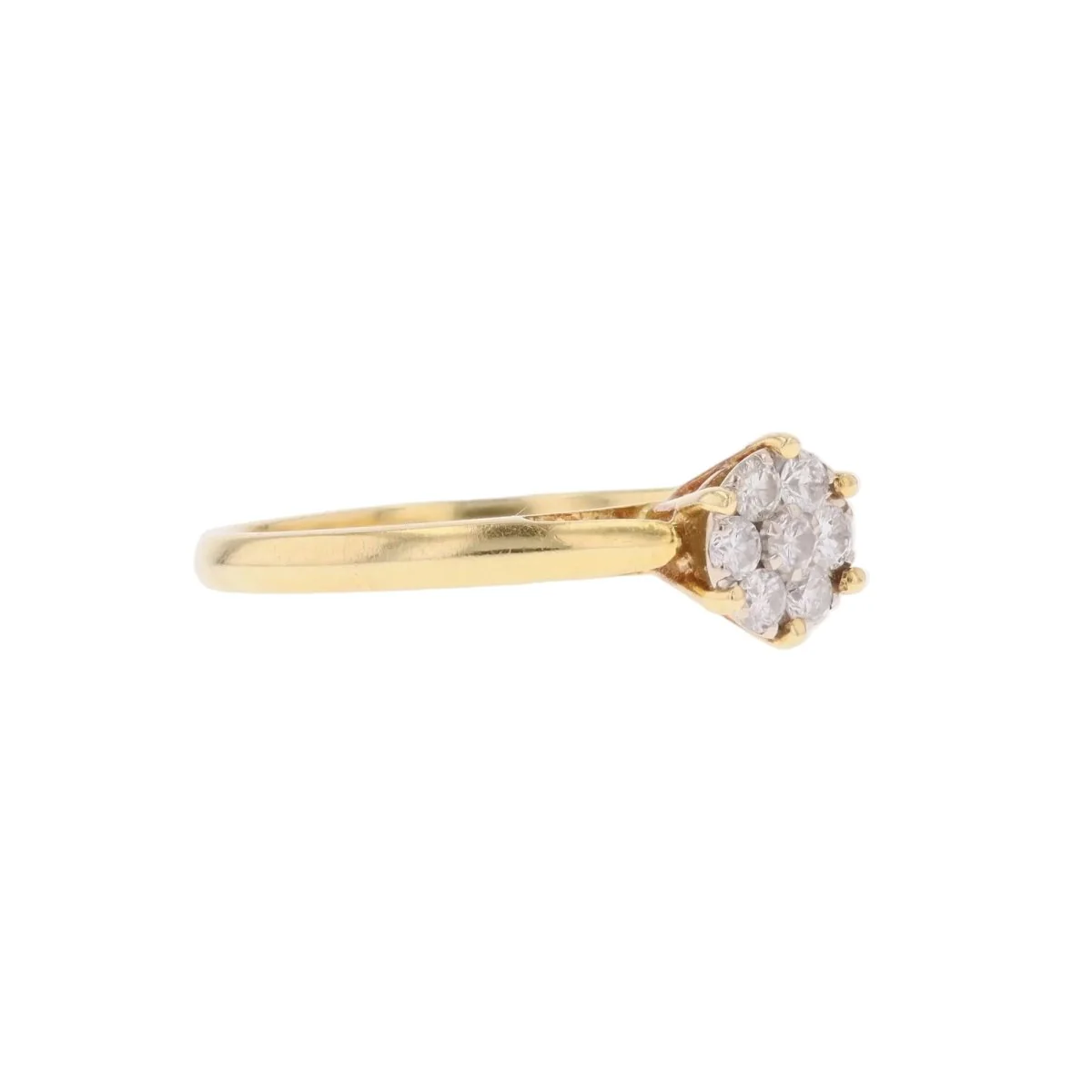 Bague Marguerite en or jaune et diamants - Image 5